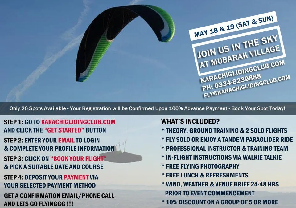 Paragliding in Karachi