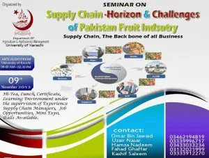 Seminar on supply chain-Horizon & challenges of Pakistan fruit Industry