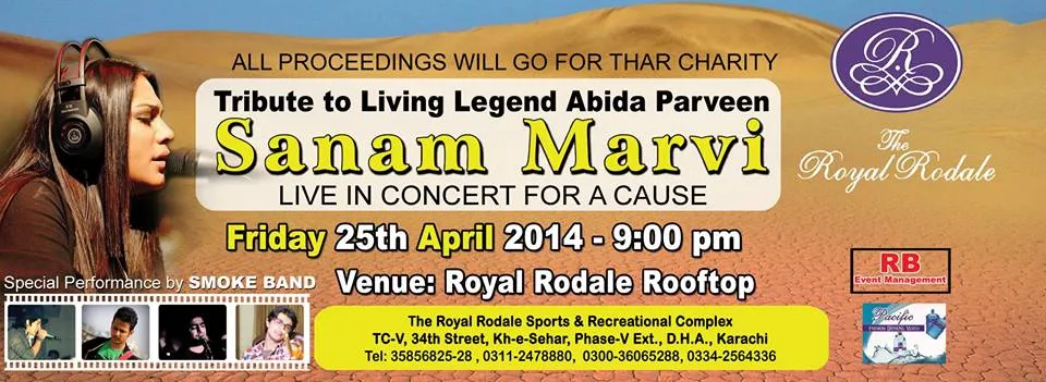 SANAM MARVI - Live in Concert for a Cause @ Royal Rodale