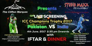 Pak vs Ind - ICC Champions Trophy '17 - Live Screening