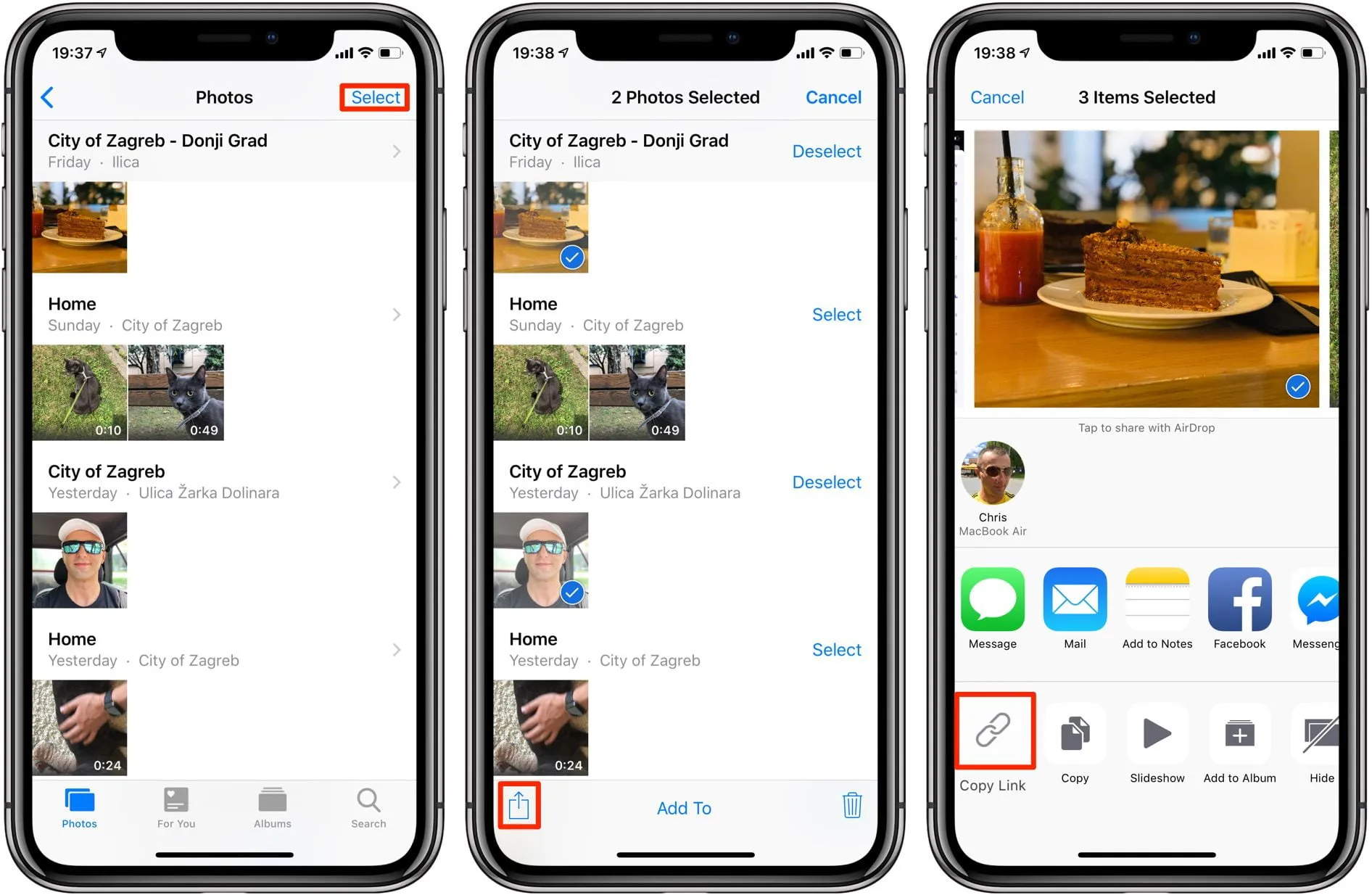 IOS 12 How To Create ICloud Sharing Link Photos App IPhone 001