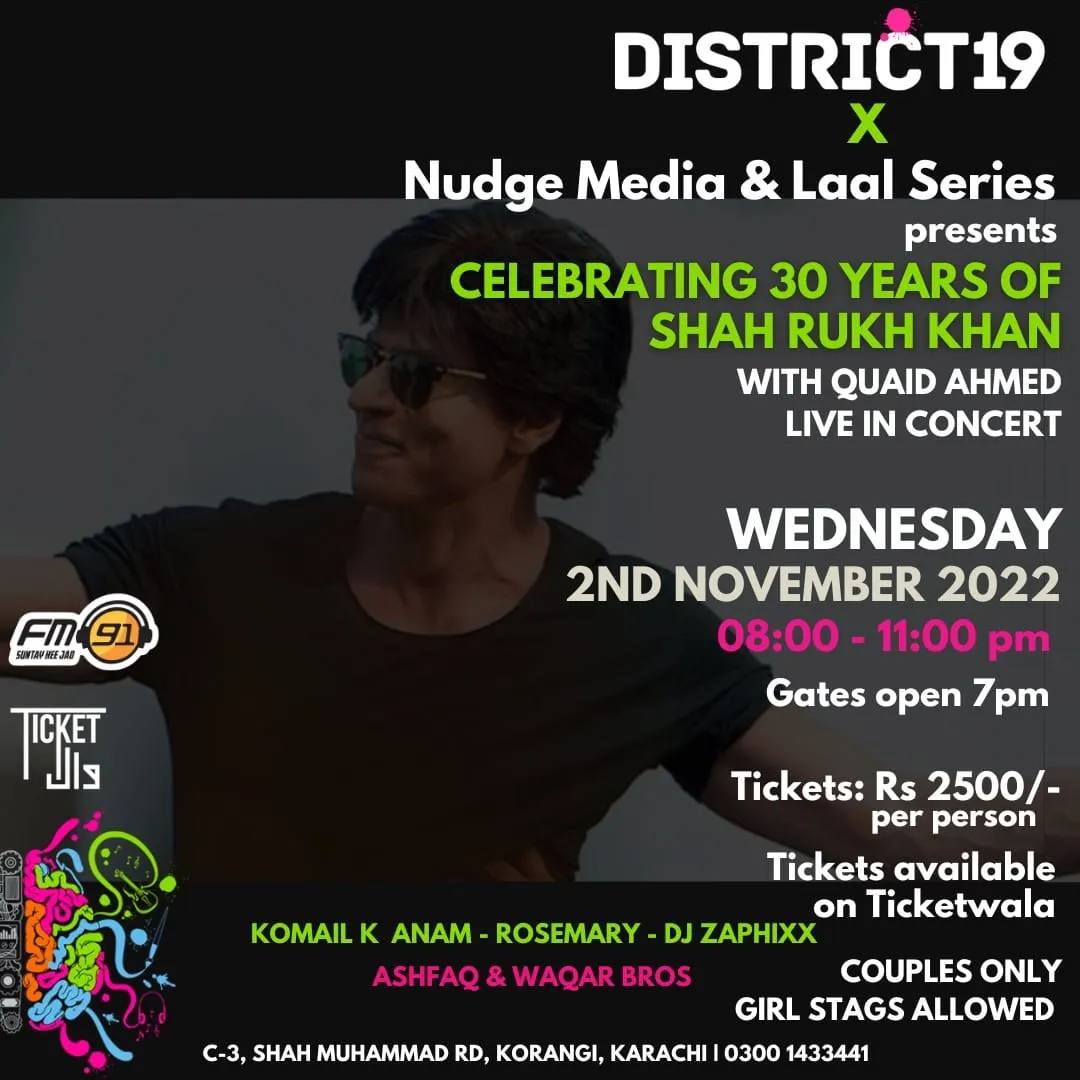 30 Years Of SRK Live In Concert With Quaid Ahmed