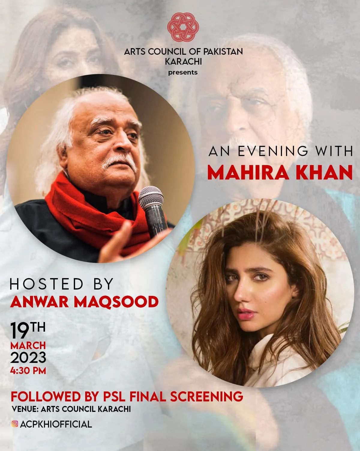 An Evening With Mahira Khan Anwar Maqsood