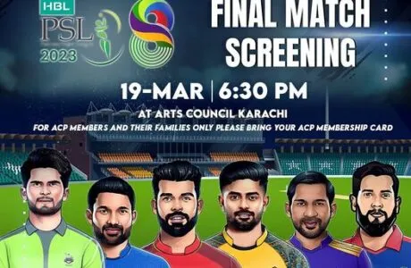 Join Us For Live PSL Final Screening Exclusively At Arts Council Of Pakistan