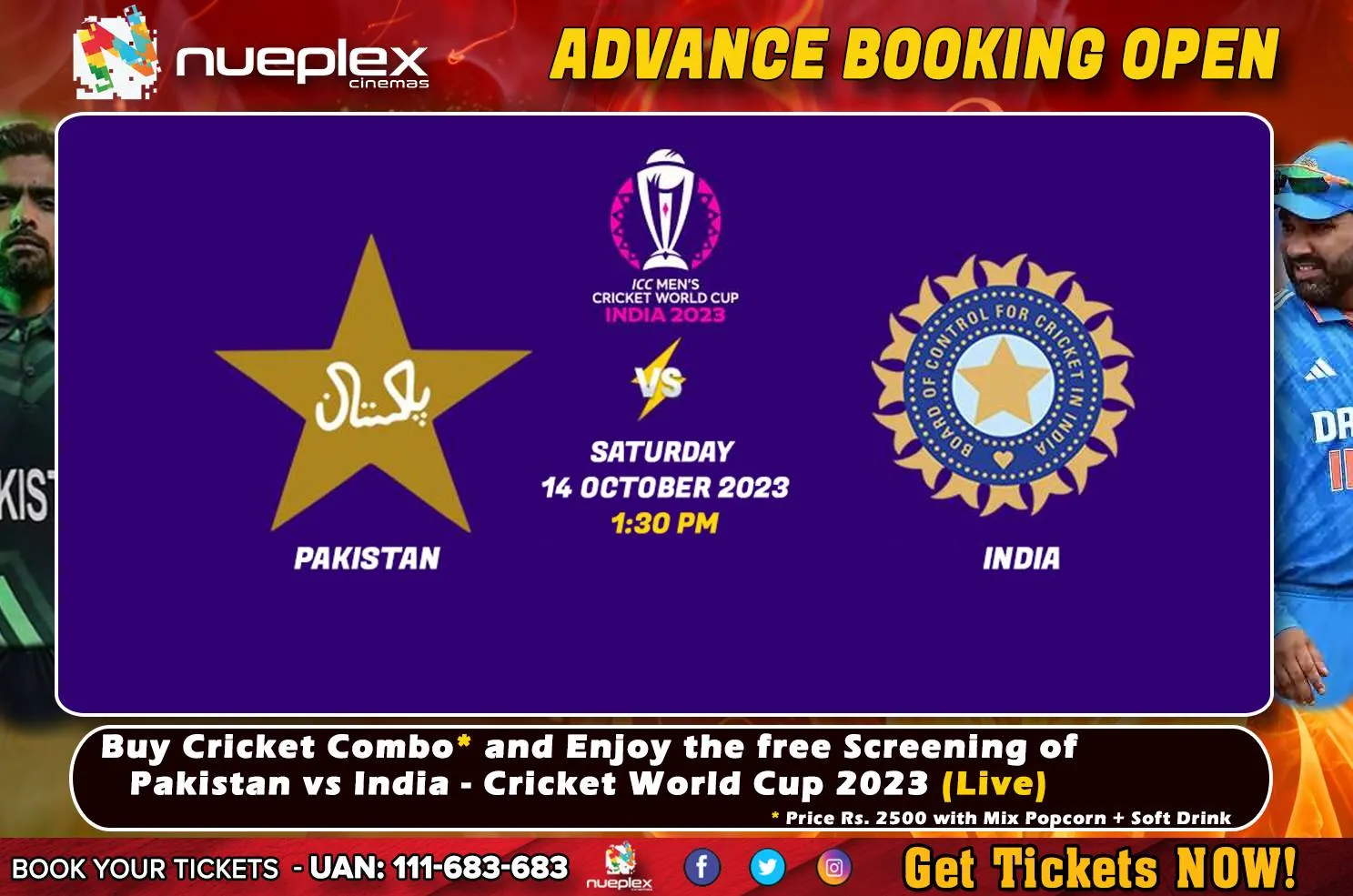 Pakistan vs India World Cup Match Screening @ Nueplex
