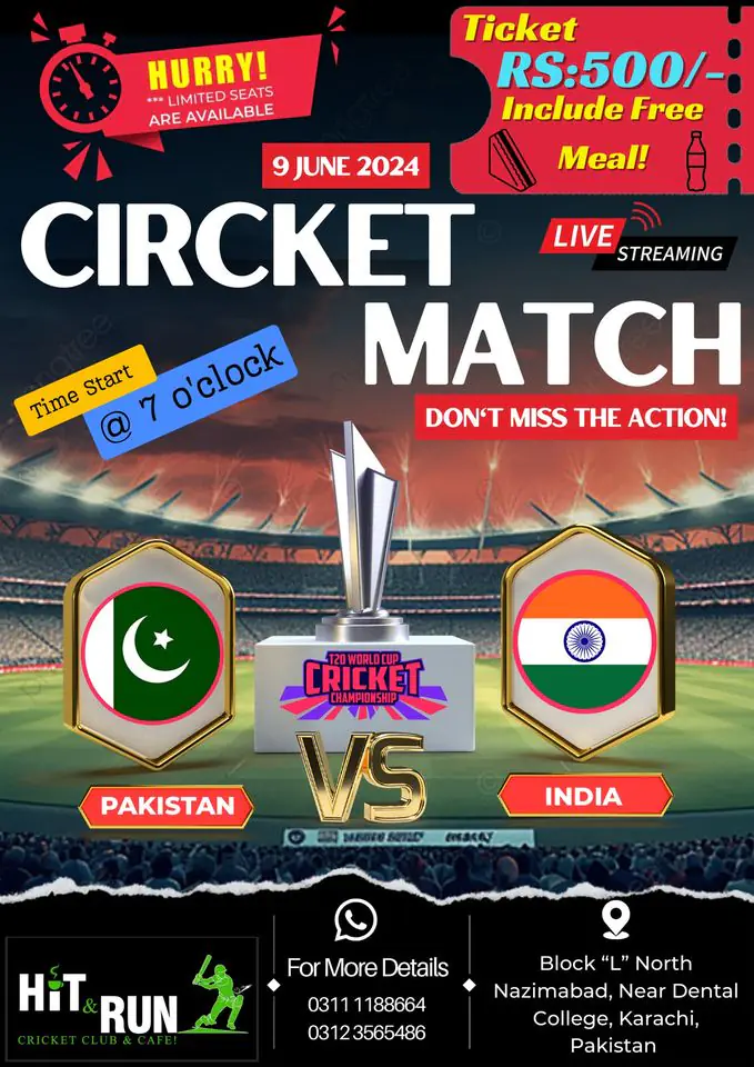 PAK vs IND Match Screening