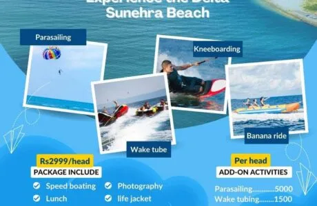 Experience the Thrill of Parasailing and Watersports at Delta Sunehri Beach