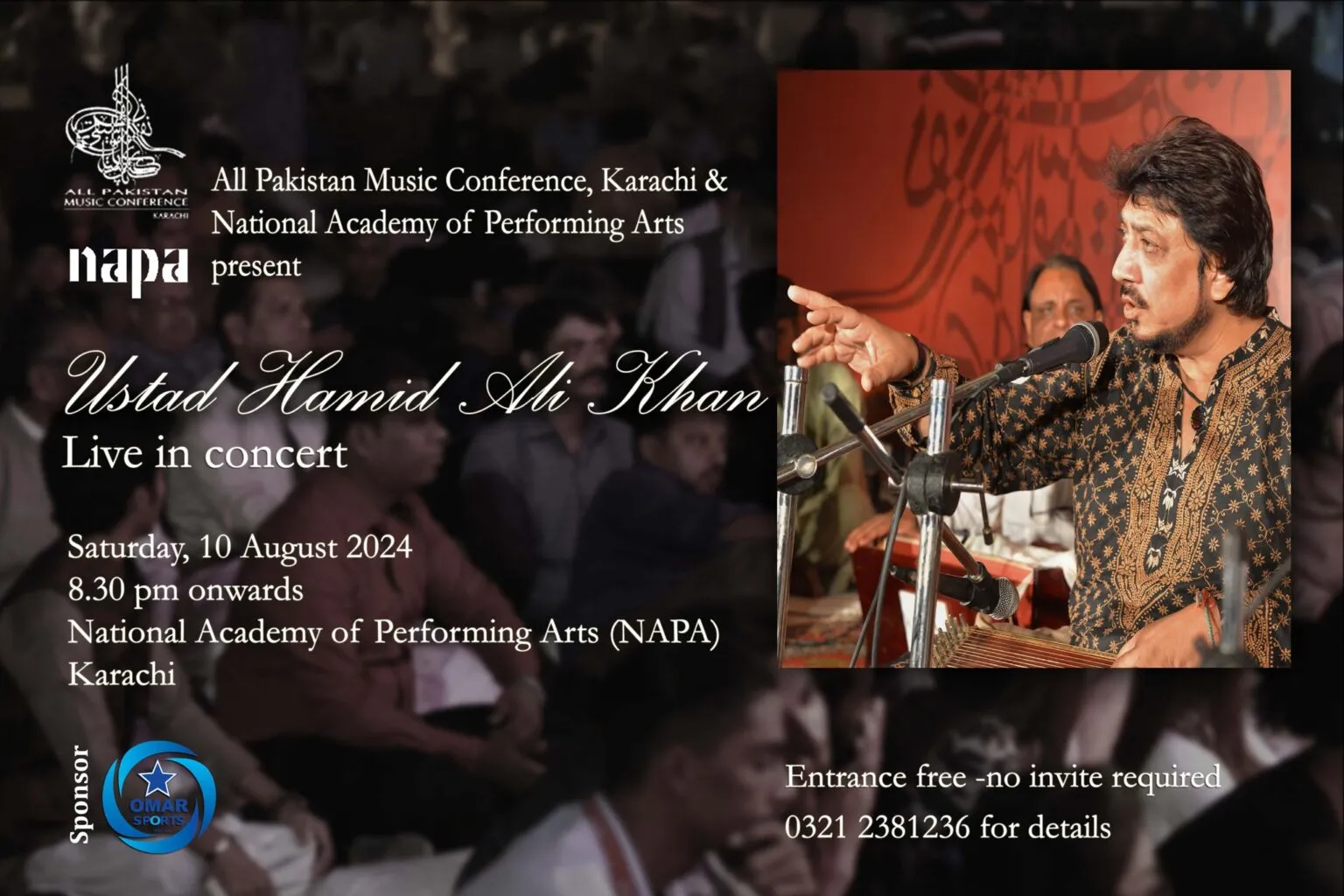 Ustaad Hamid Ali Khan Live in Concer